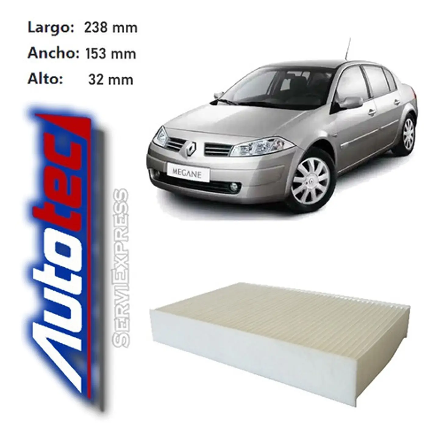 Filtro Polen Renault Megane 1.6 Del 2001 Al 2009 1