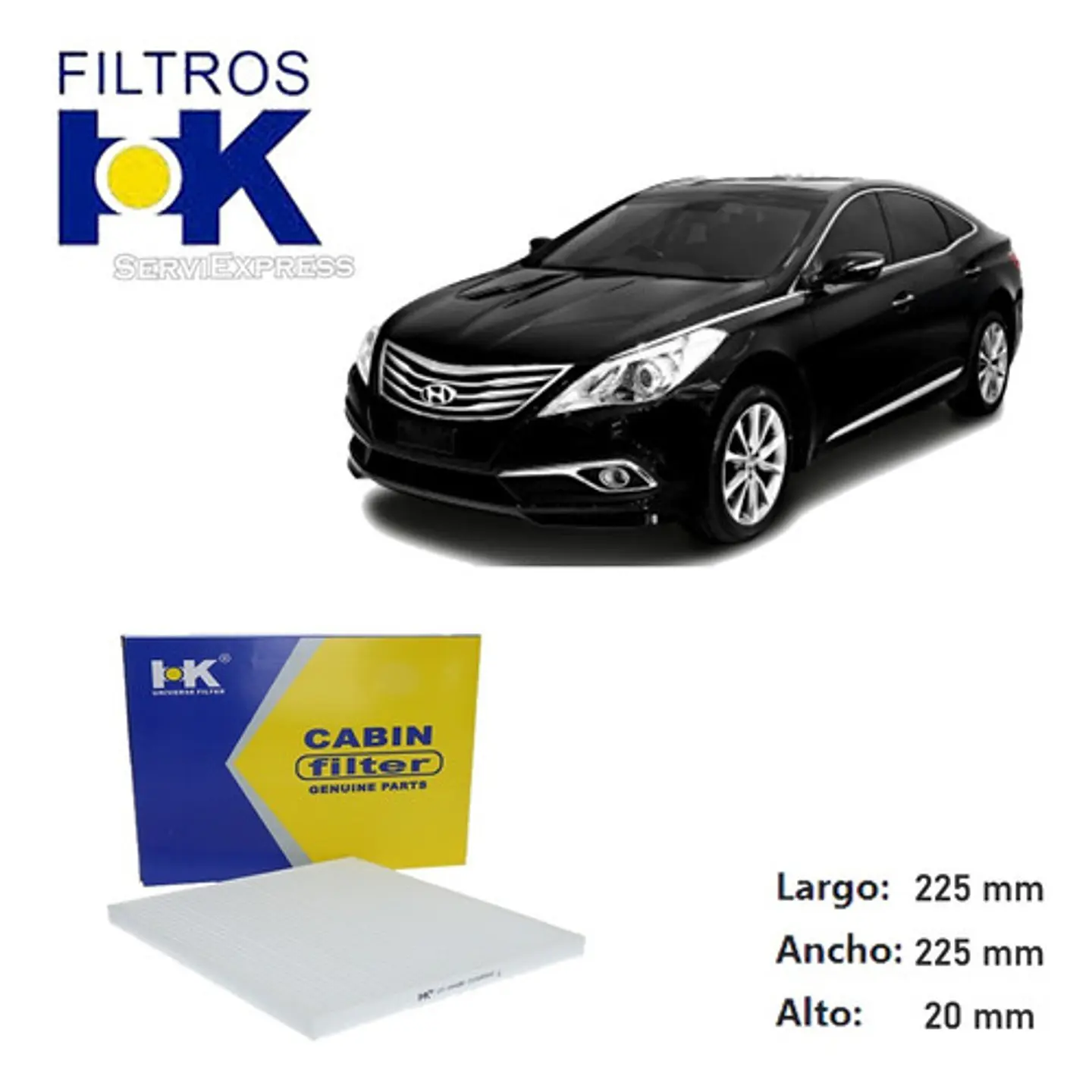 Filtro Polen Hyundai Azera 3.0 Del 2011 Al 2015 1