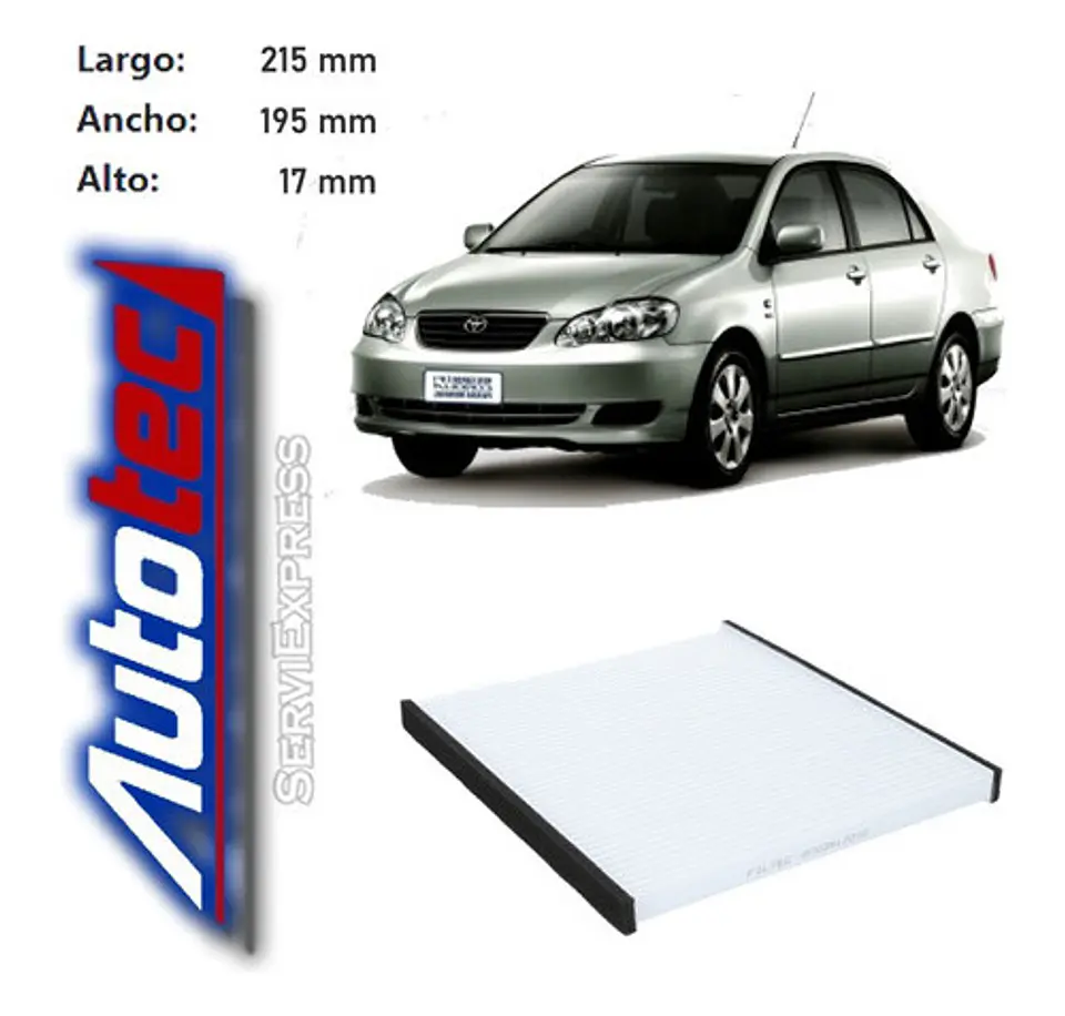Filtro Polen Toyota Corolla 1.6 Y 1.8 Del 2001 Al 2008 1