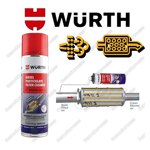 Dpf Limpiador De Filtro De Particulas Diesel Wurth 400ml