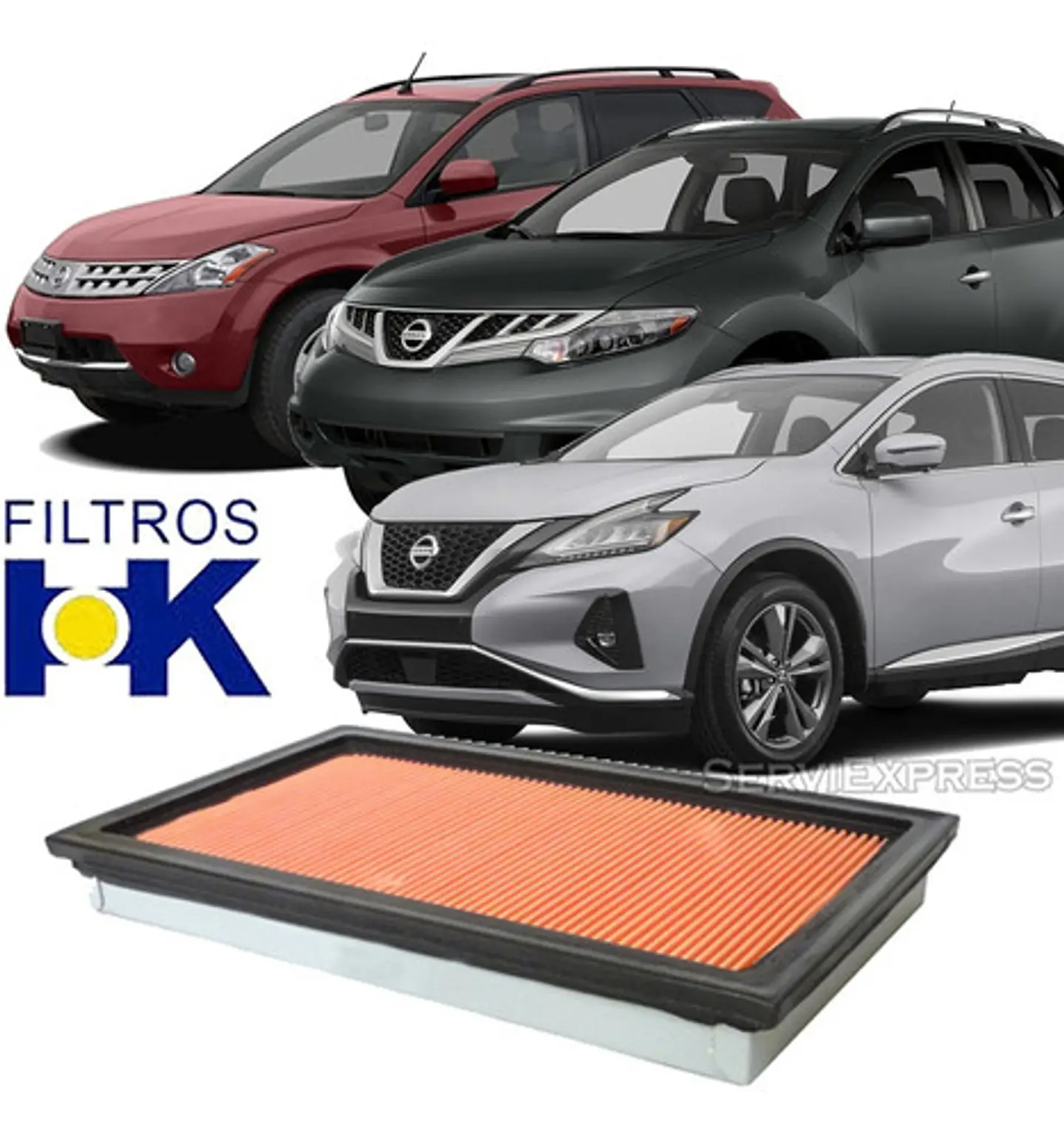 Filtro Aire Nissan Murano Z50 Z51 Z52 Todos Los Años 2