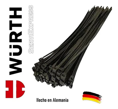Amarras Plástica 4.8 X 360mm Negra (100 Unidades)