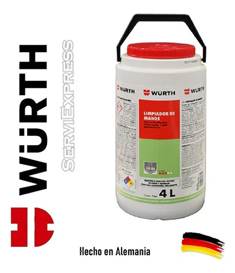 Jabón De Manos 4 Kg Wurth Concentrado Con Microgránulos 