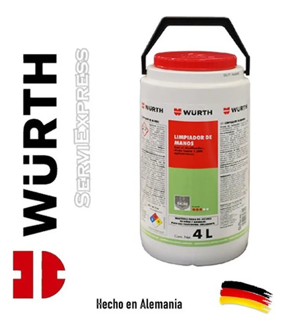 Jabón De Manos 4 Kg Wurth Concentrado Con Microgránulos  1