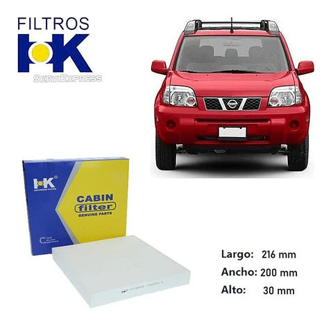 Filtro De Polen Nissan X-trail T30 2002 Al 2007 Xtrail