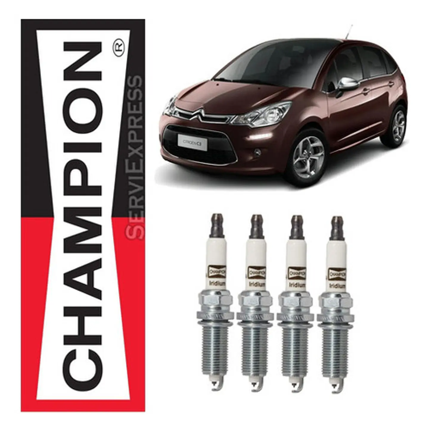 Juego De Bujías Iridium Champion Citroën C3 Del 2003 Al 2019 1