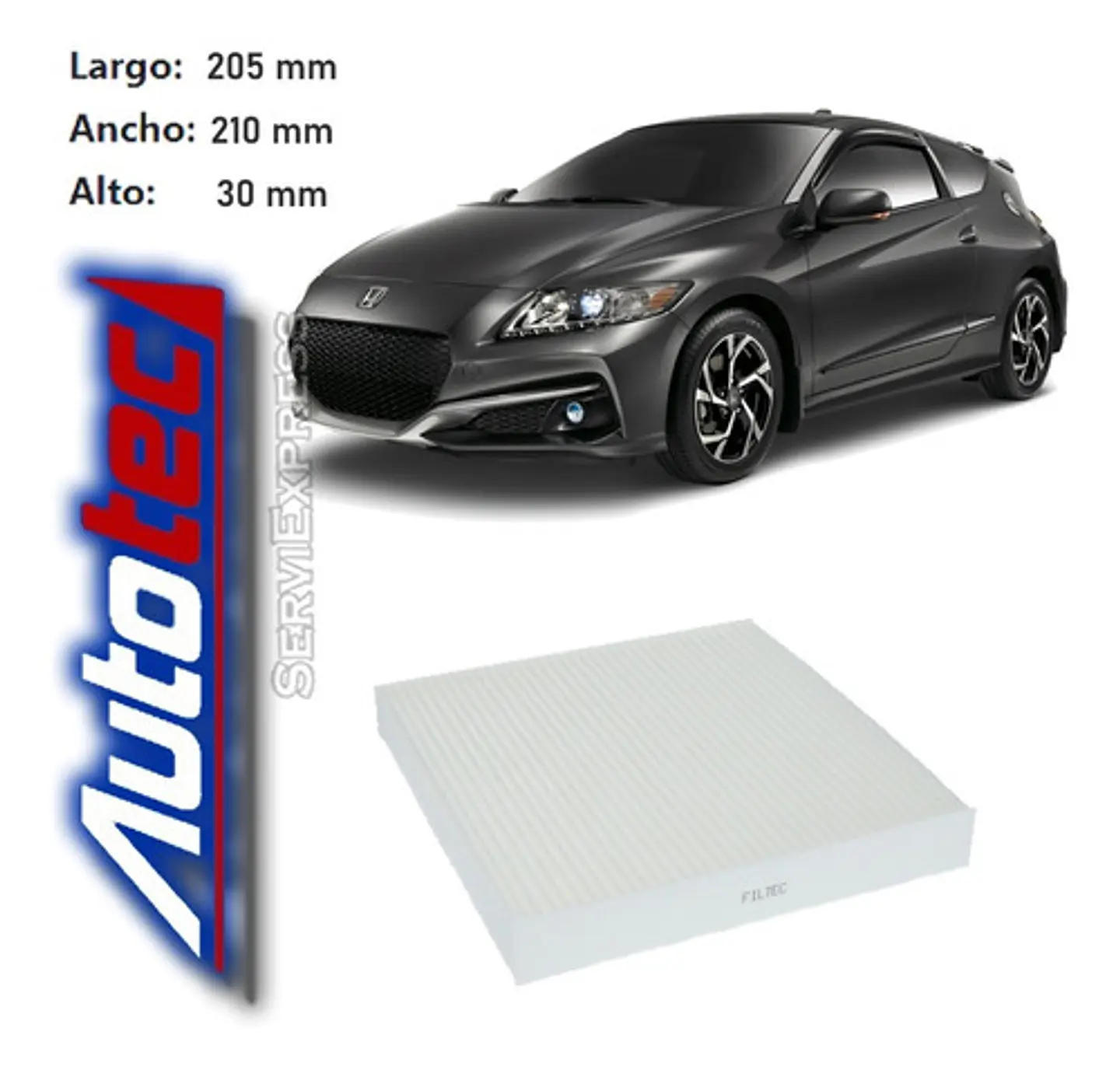 Filtro Polen Honda Cr-z Del 2010 Al 2021 Crz 1