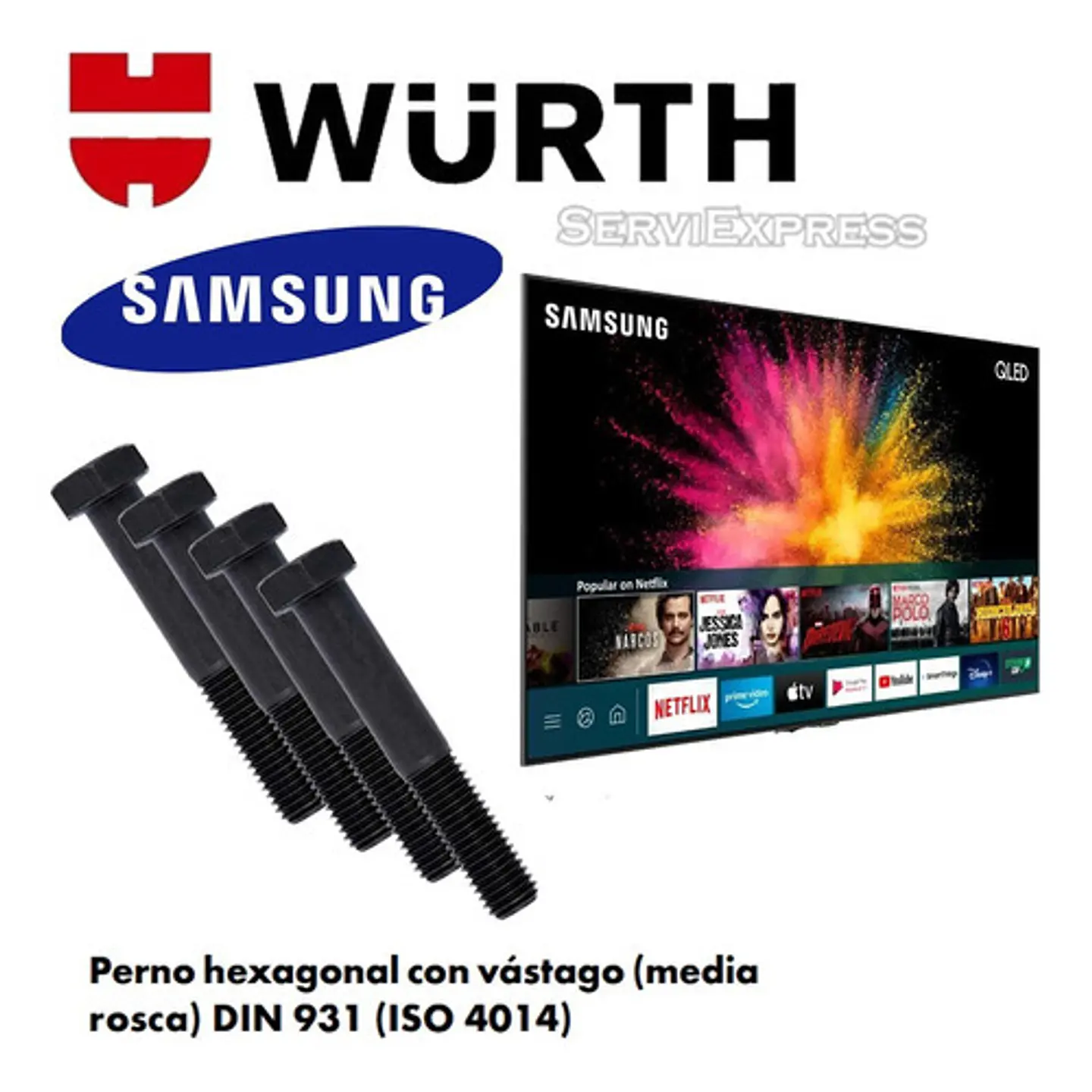 Pernos De Soporte Smartv Samsung  Q80t 1