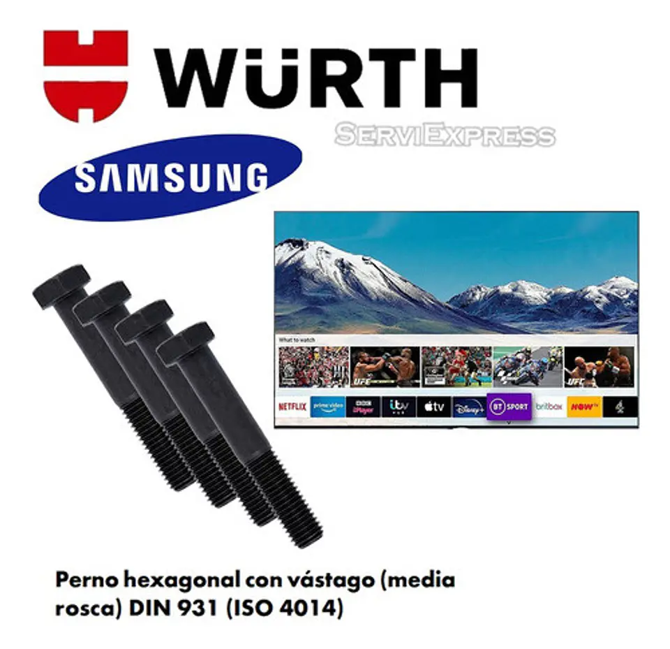 Pernos De Soporte Smartv Samsung Tu 8500 1