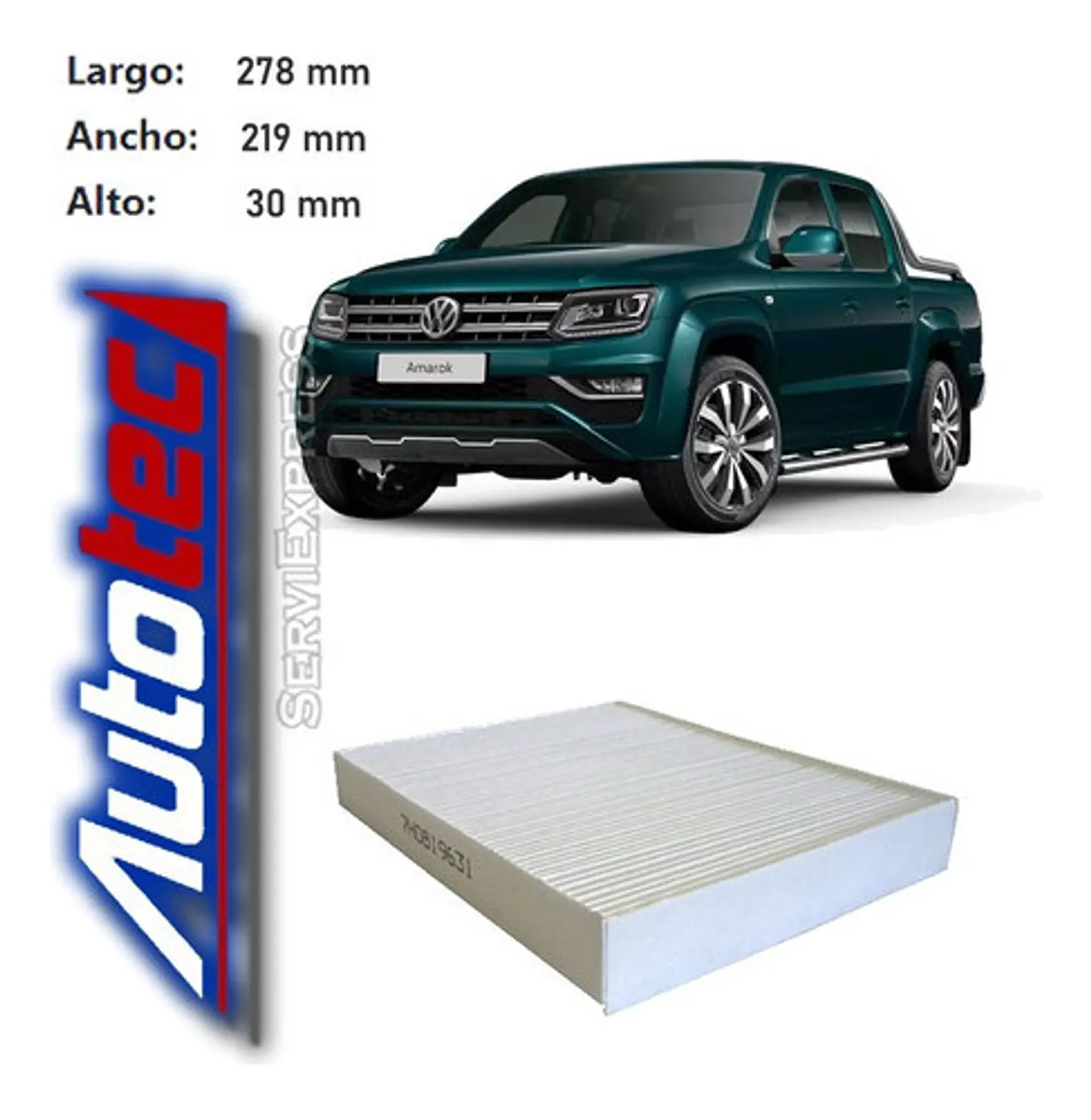 Filtro De Polen Volkswagen Amarok Del 2010 Al 2020 2