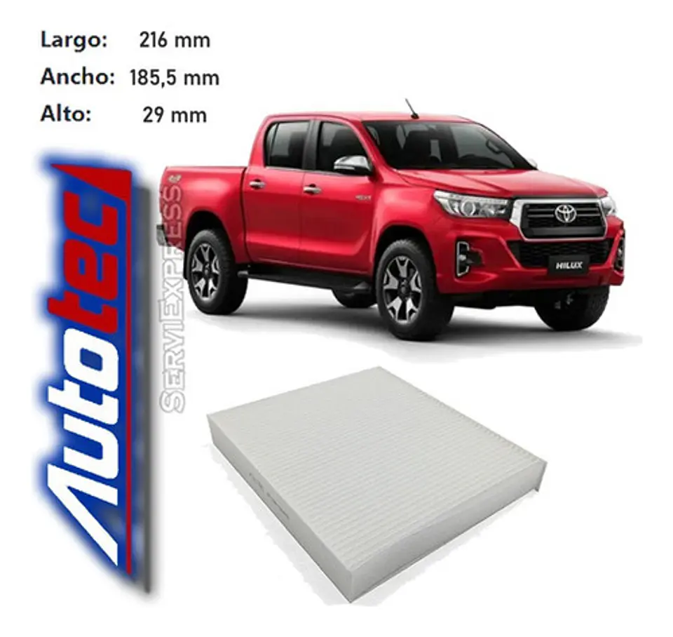 Filtro De Polen Toyota Hilux Del 2016 Al 2020 2