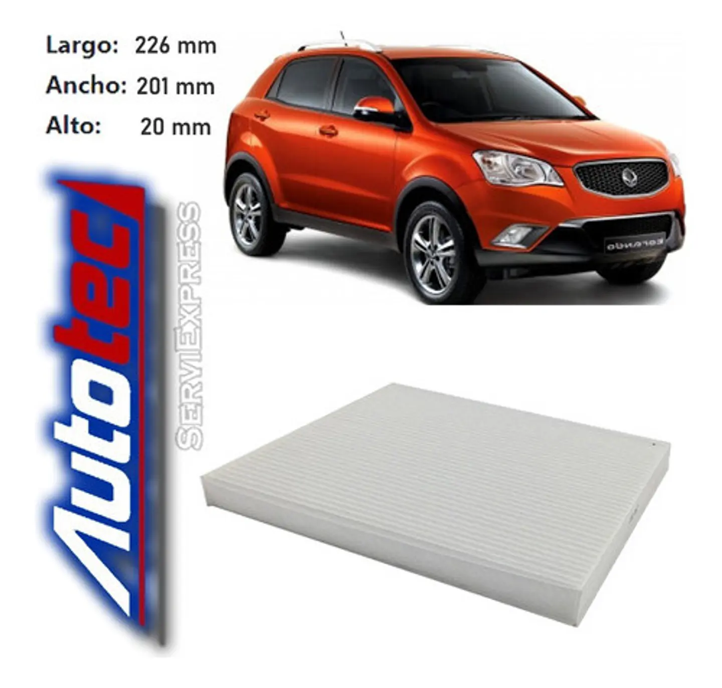 Filtro De Polen Ssangyong Korando 2011-2018 1