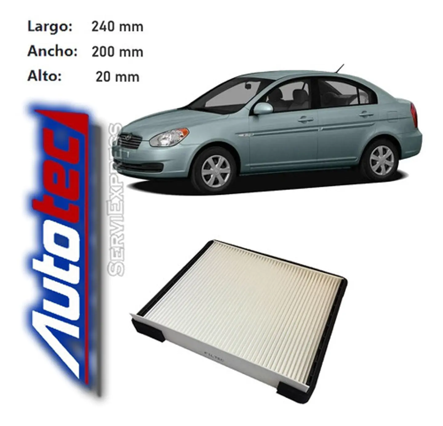 Filtro De Polen Hyundai Accent Del 2006 Al 2011 2