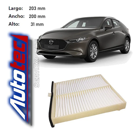Filtro De Polen Mazda 3 2.0 Y 2.5 Del 2018 Al 2020