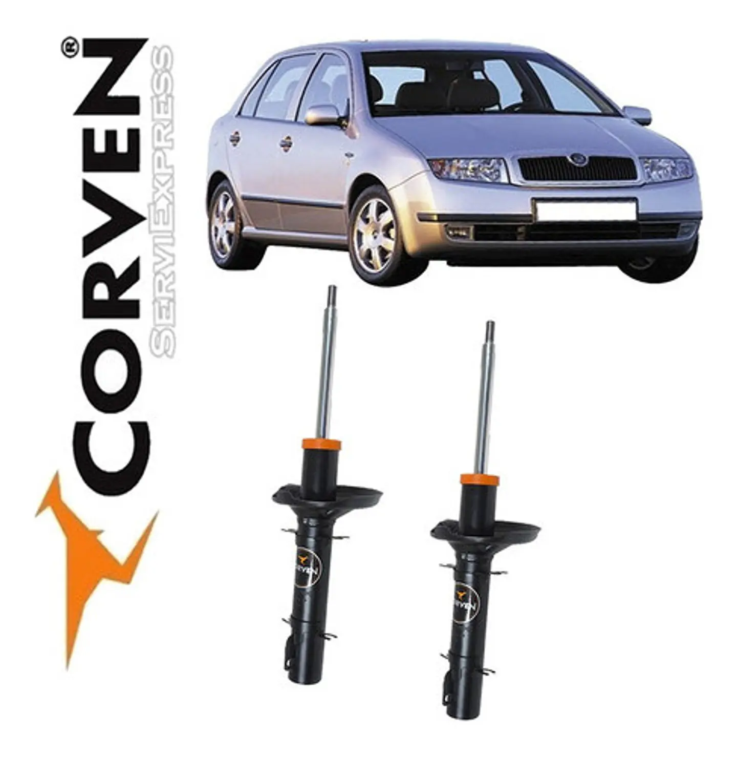 Amortiguadores Delanteros Skoda Fabia Del 2002 Al 2004 1