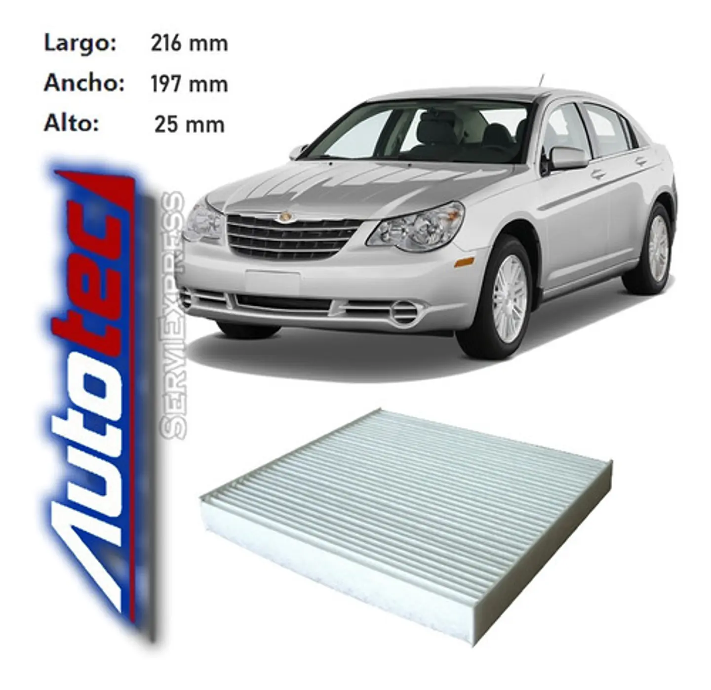 Filtro Polen Para Chrysler Sebring Del 2007 Al 2010 1