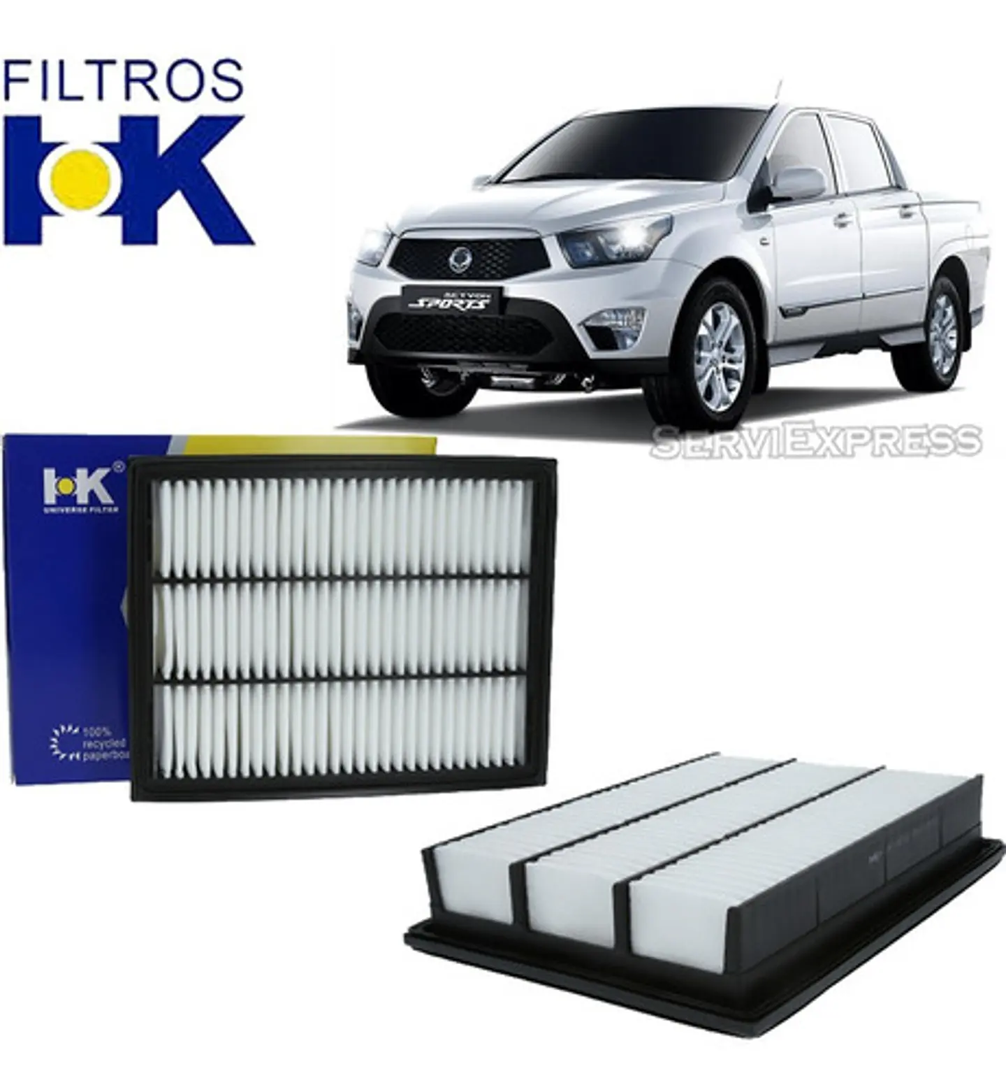 Filtro Aire Actyon Sport 2.0 2012 - 2016 Y 2.2 2017 - 2020  1
