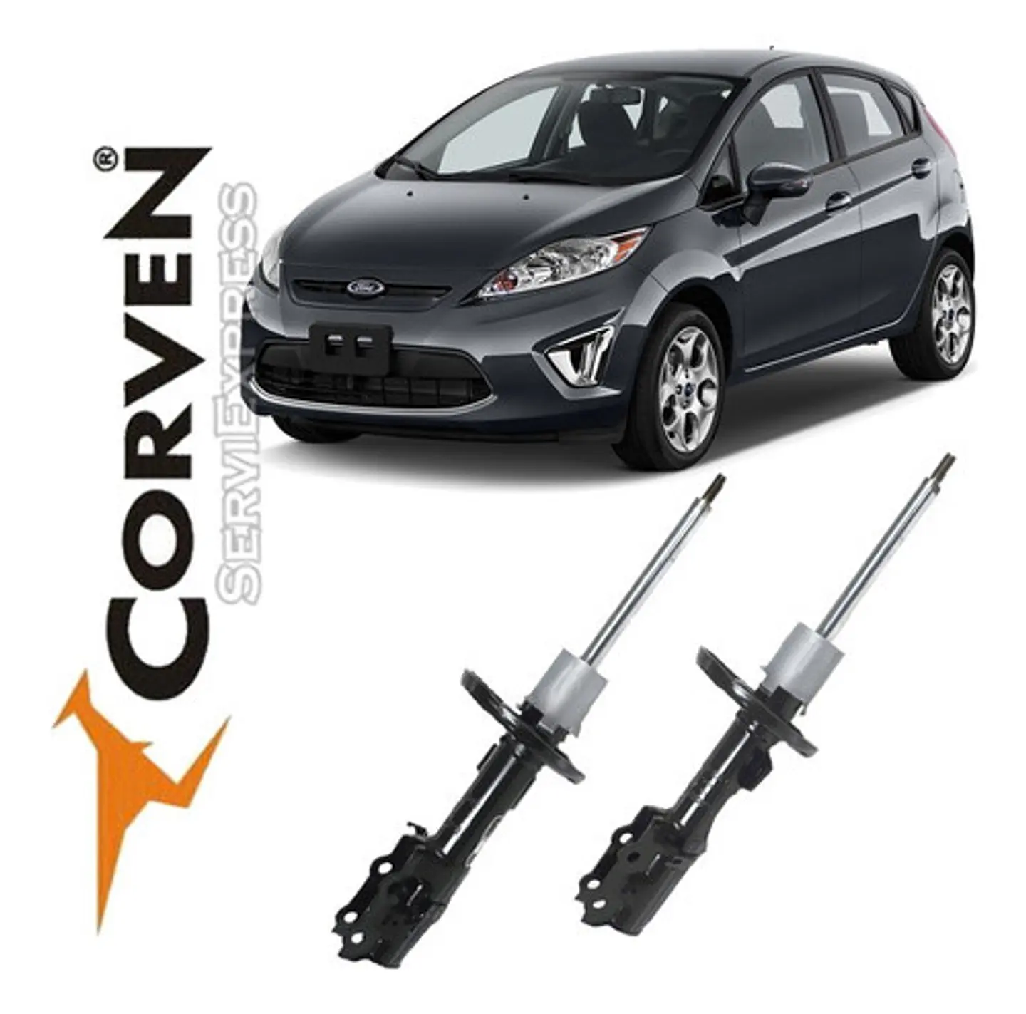 Par De Amortiguadores Delanteros Para Ford Fiesta 2010 2017 1