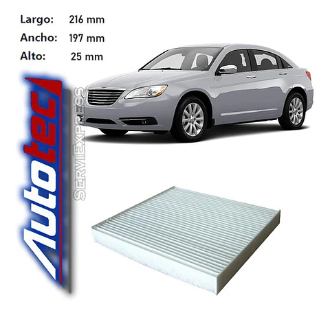 Filtro Polen Para Chrysler 200 Del 2011 Al 2014