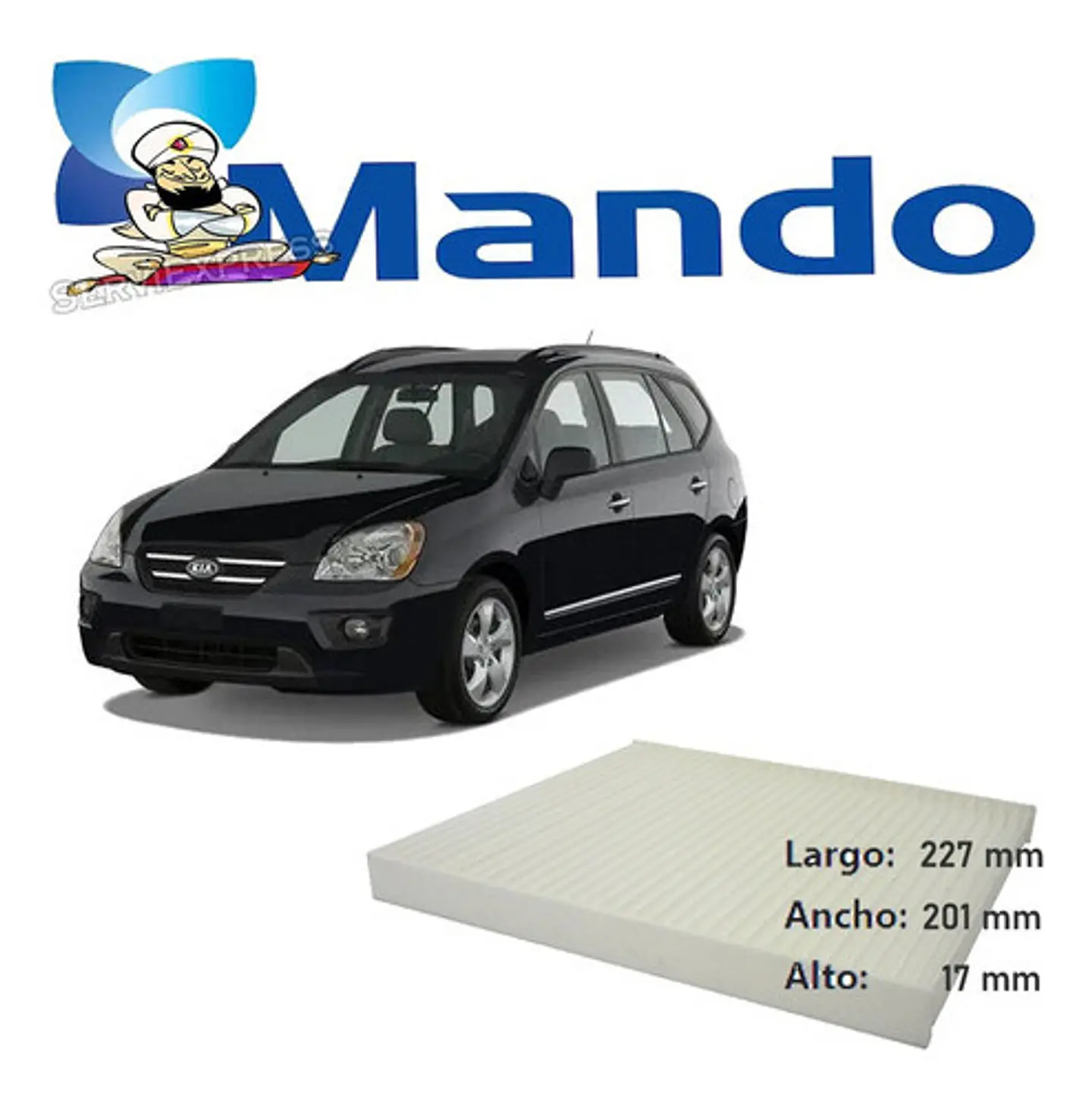 Filtro Polen Original Para Kia Carens 2.0 Del 2007 Al 2012 1