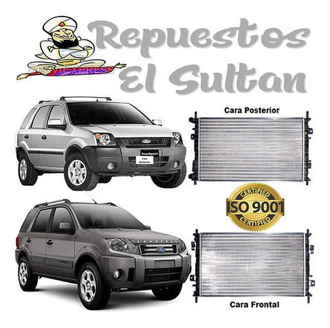 Radiador Motor Ford Ecosport 1.6 Zetec Rocam Del 2003-2012