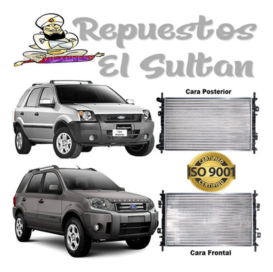 Radiador Motor Ford Ecosport 1.6 Zetec Rocam Del 2003-2012 1