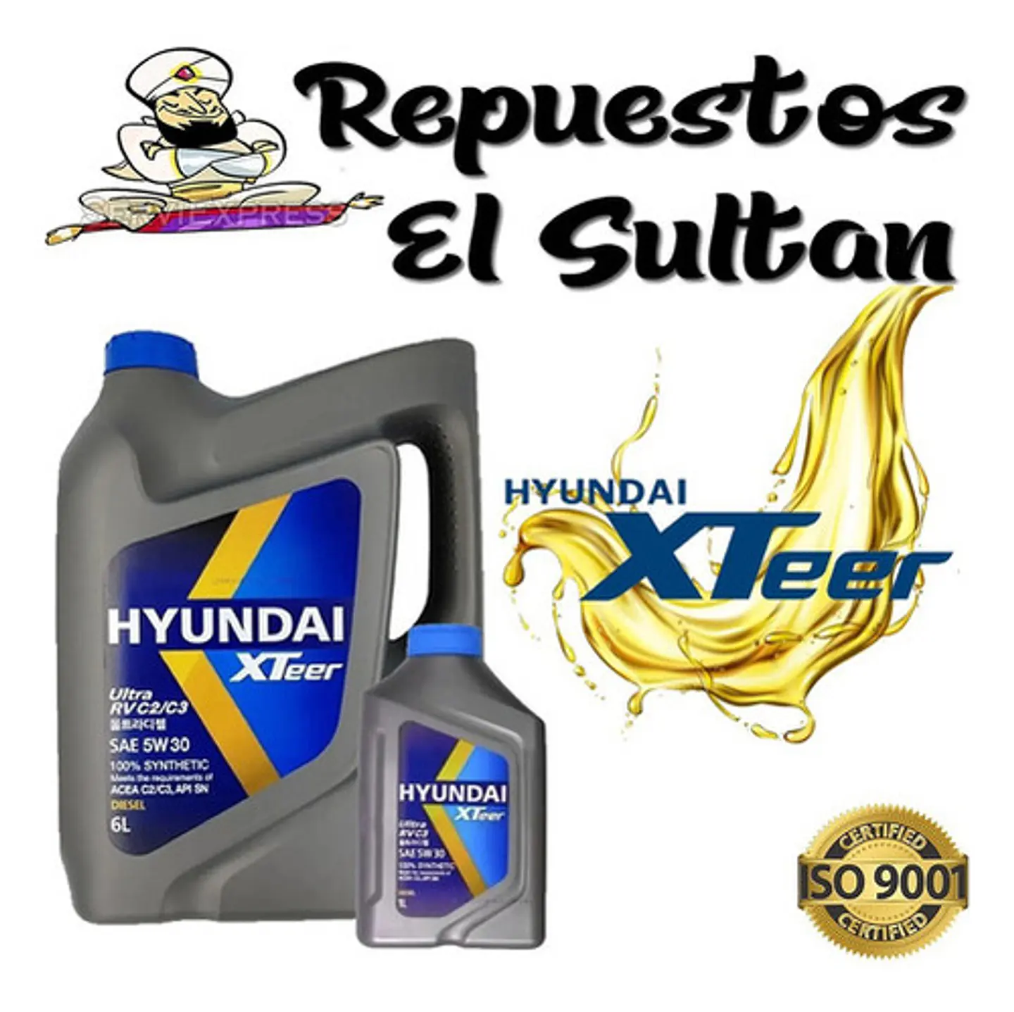 Aceite Original Hyundai 5w30 Sintético 7l Dpf Y Bencinero 1