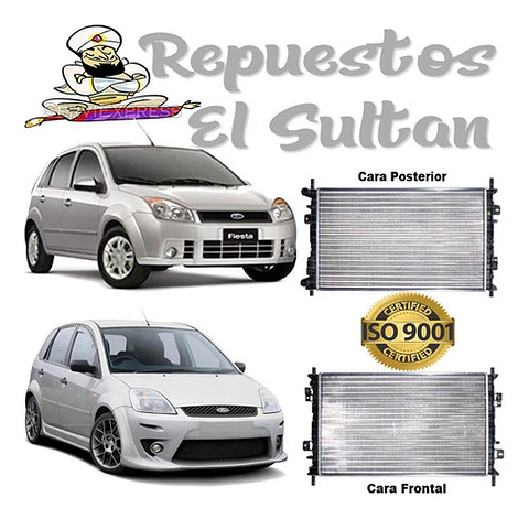 Radiador Motor Ford Fiesta 1.6 Zetec Rocam Del 2003-2009