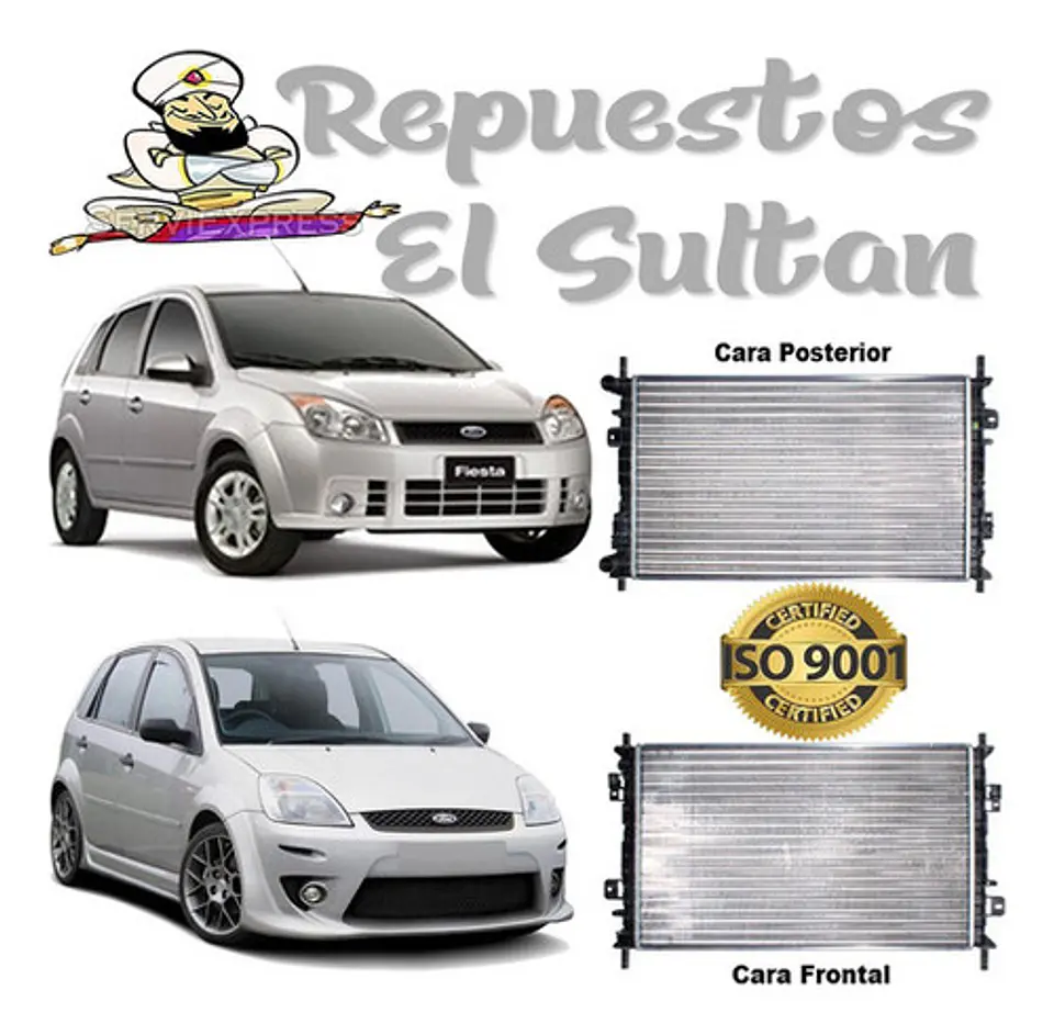 Radiador Motor Ford Fiesta 1.6 Zetec Rocam Del 2003-2009 1