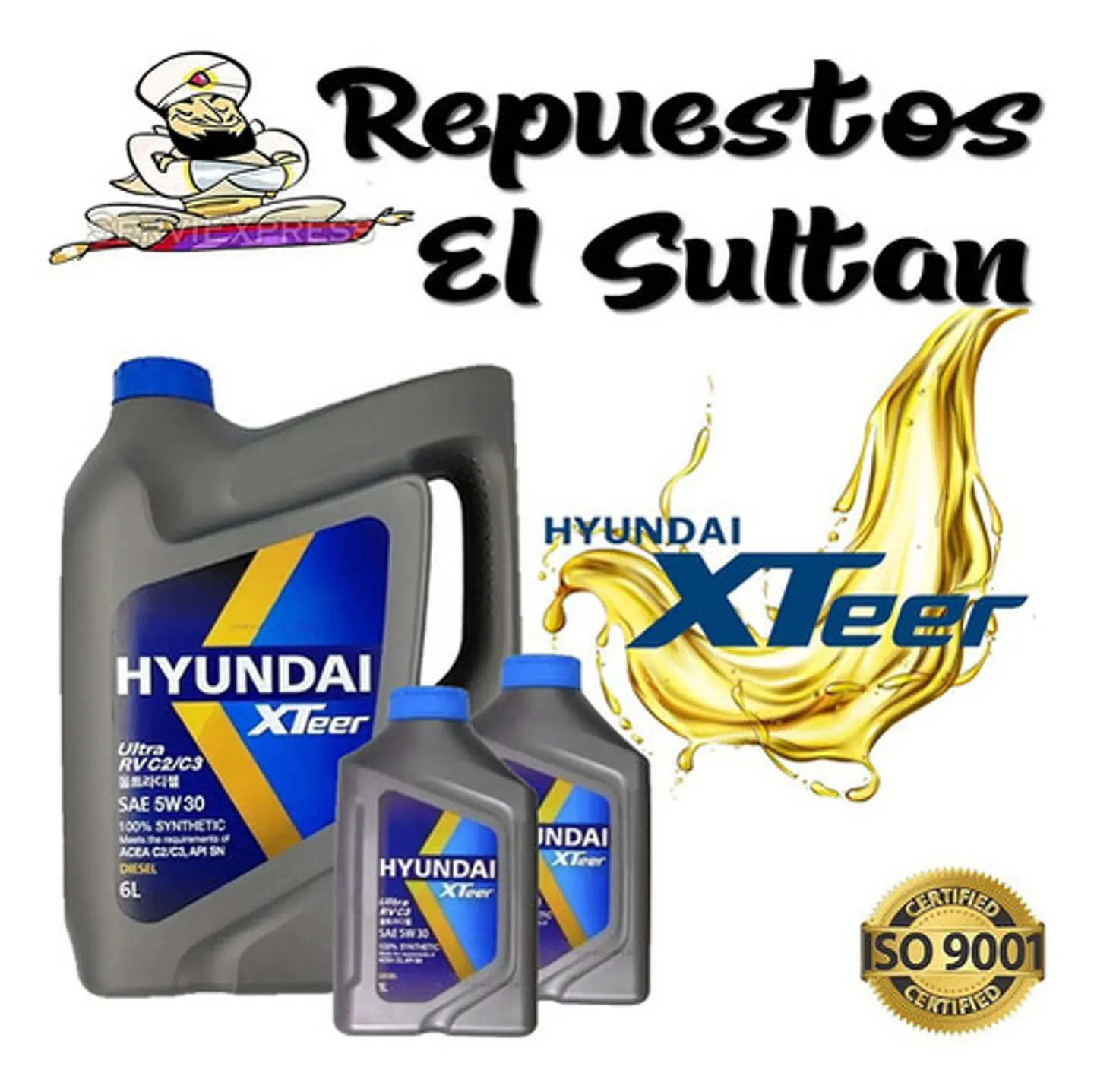 Aceite Original Hyundai 5w30 Sintético 8l Dpf Y Bencinero 1