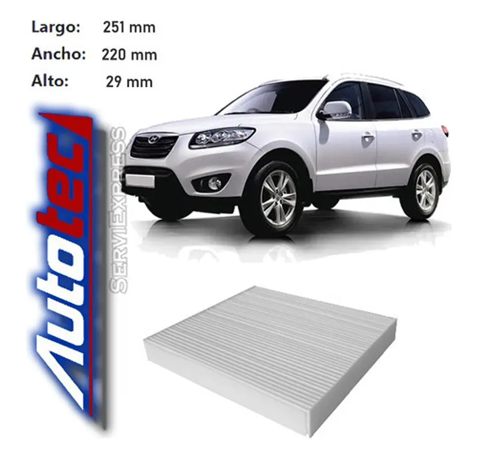 Filtro De Polen Hyundai Santa Fe 2,2 Diesel Del 2007 Al 2012 2