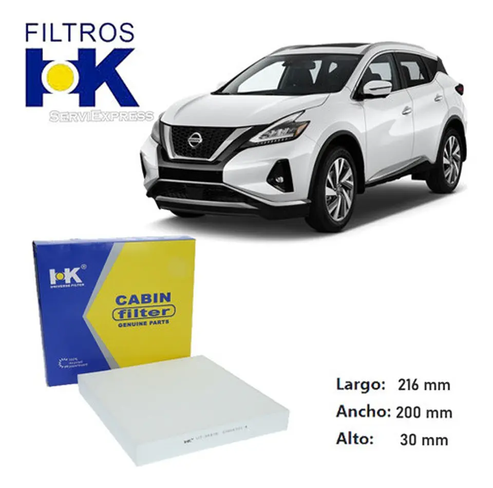 Filtro Polen Nissan Murano Del 2015 Al 2020 Z52 1