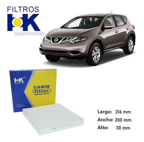 Filtro Polen Nissan Murano Del 2009 Al 2014 Z51