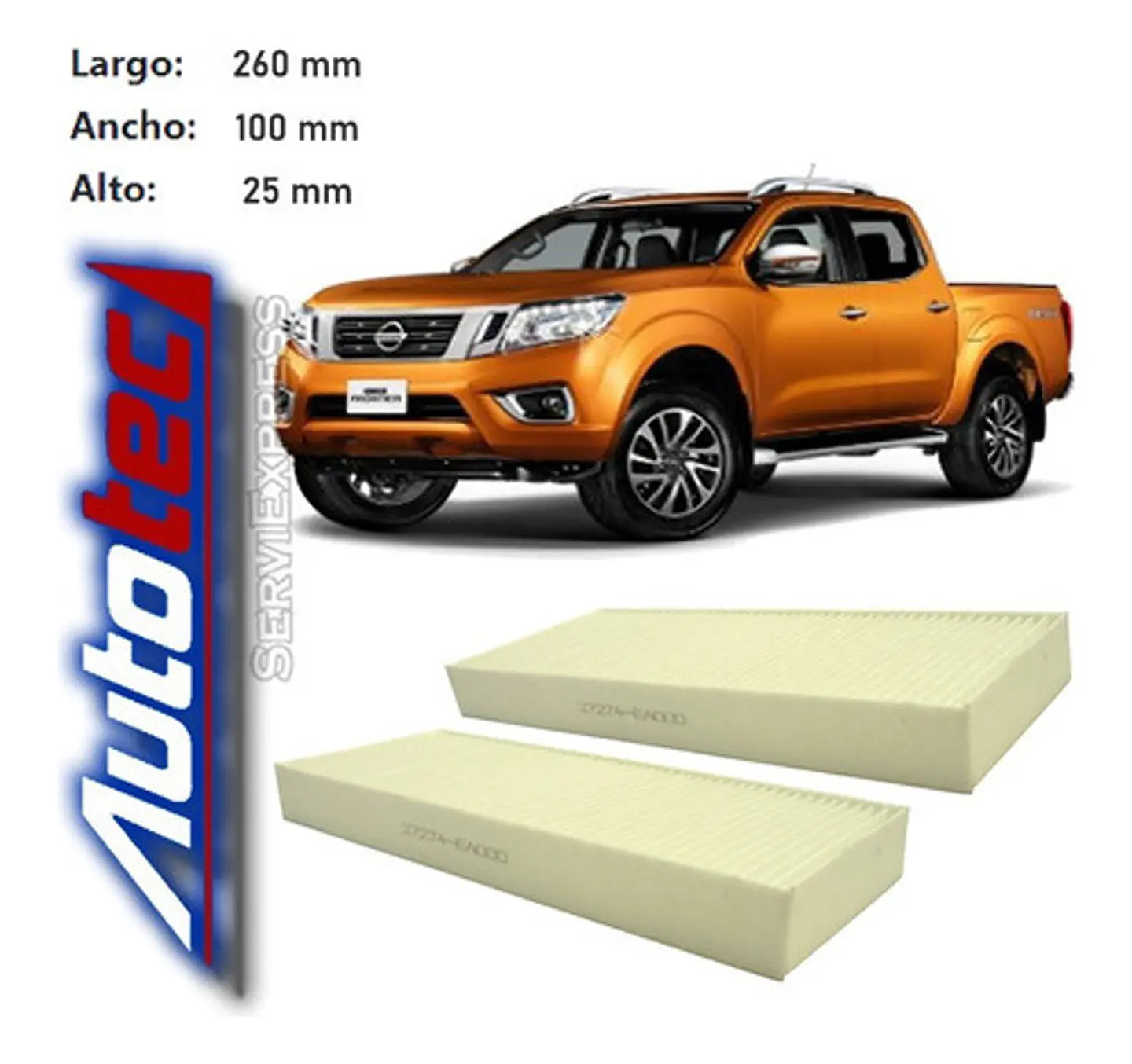 Filtro Polen Nissan Np300 Del 2016 Al 2019 De (2 Piezas) 2