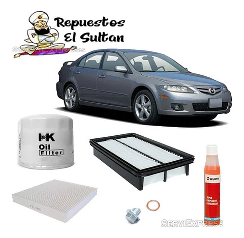 Kit De Mantencion Filtros, Tapon,etc. Mazda 6 2.0 2002-2007