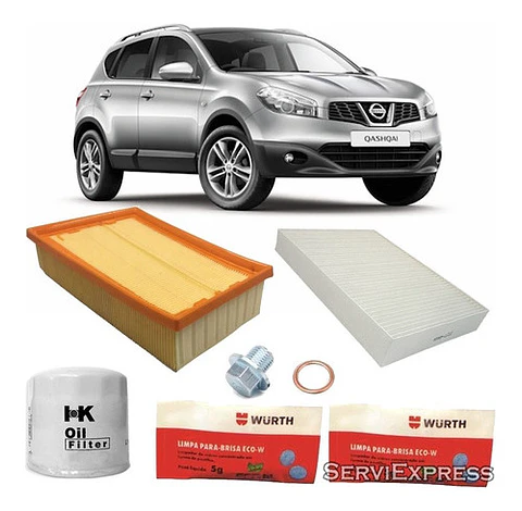 Kit De Mantencion Filtros, Tapon,etc. Nissan Qashqai 1.6