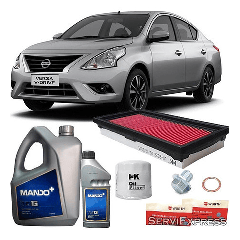 Filtro De Aire, Tapon, Aceite Sintetico Para Nissan Versa 