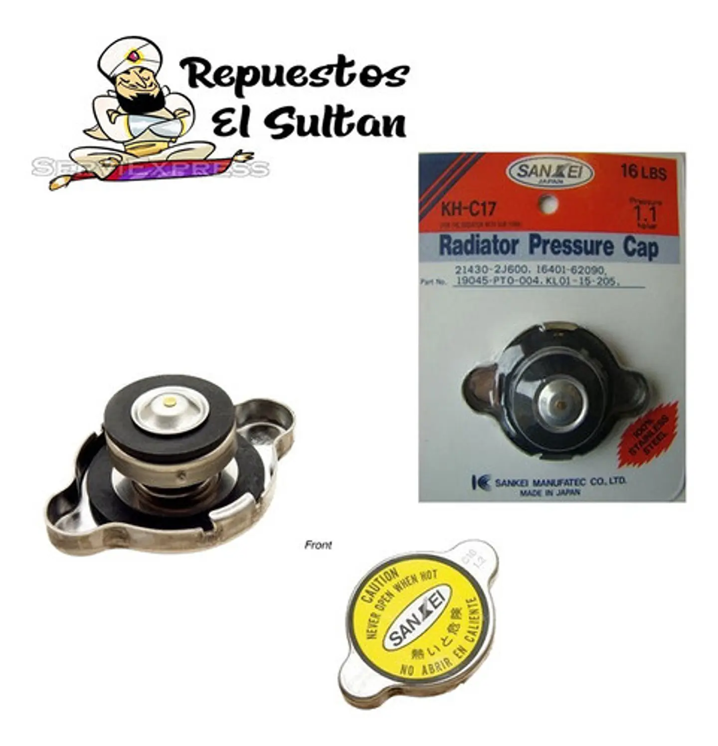Tapa Radiador Japonesa 16lbs O 1.1kg/cm2 Vehiculos Asiaticos 1