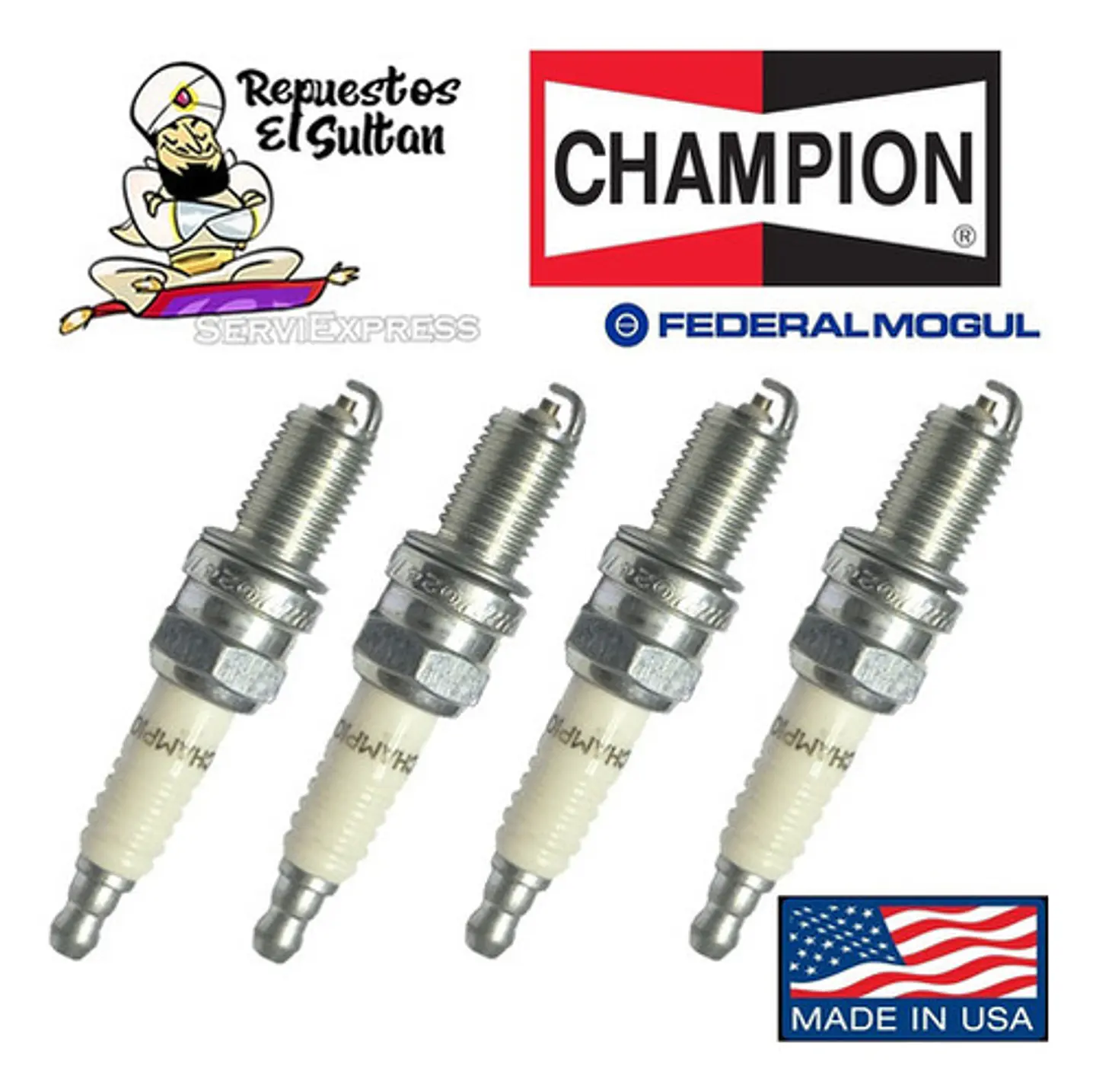 Bujías Americanas Chevrolet N300 1.2 2011 - 2020 Kit De 4 1