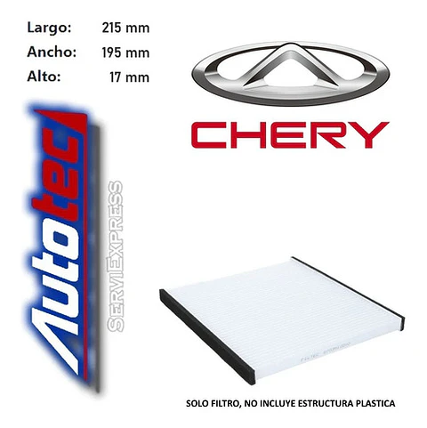 Filtro Polen Chery Tiggo 2008 Al 2018 Y Tiggo 2