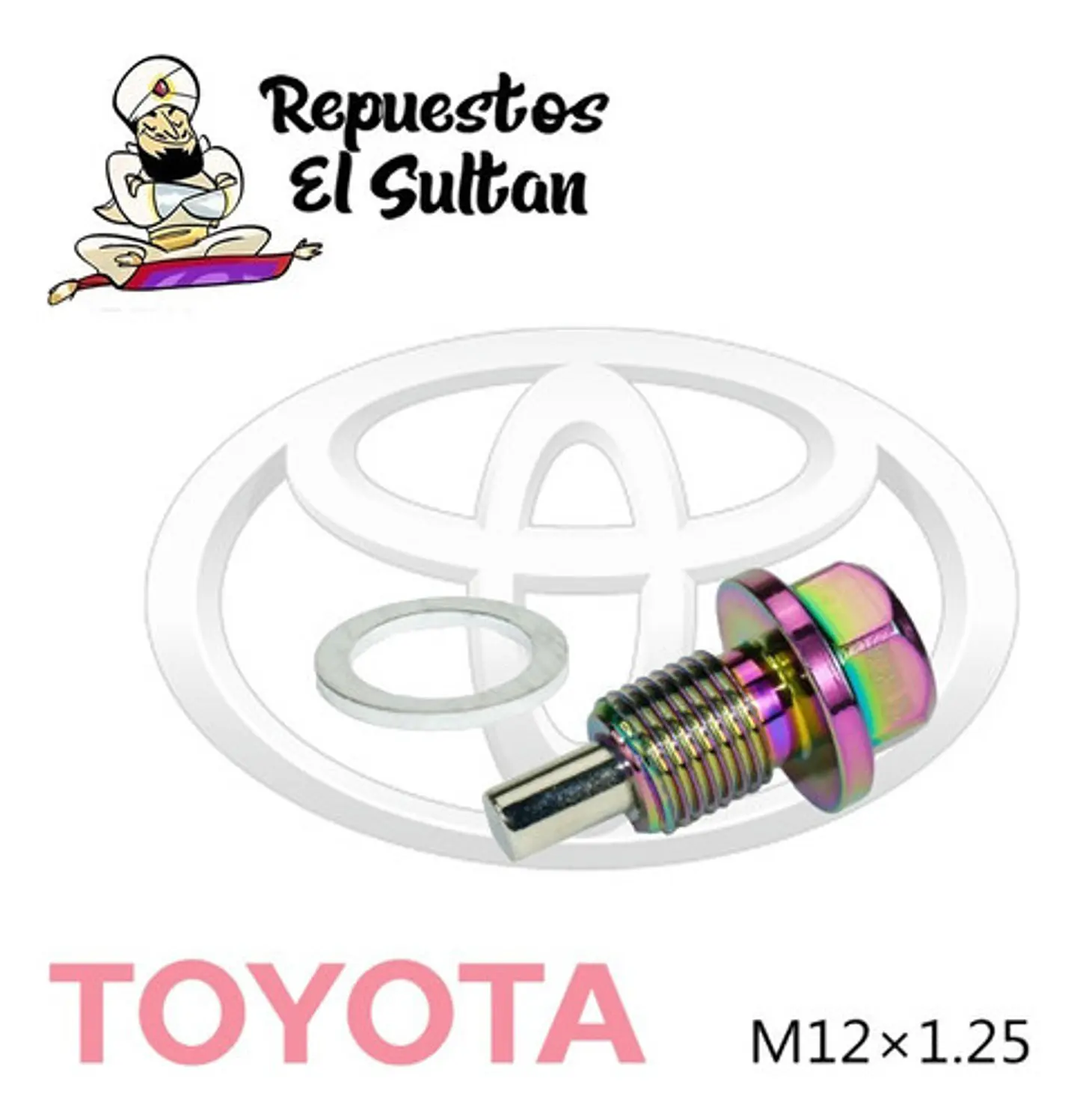 Tapon De Carter Para Toyota Yaris Corolla Rav4 Etc Con Iman  1