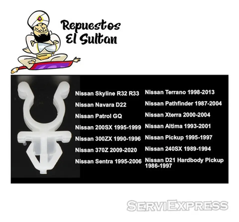 Seguro Broche Barra Soporte De Capot Varios Nissan 1