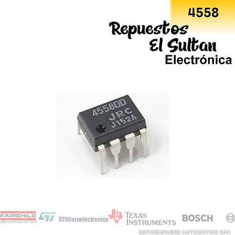 5 Unidades Njm4558d Njm4558 Jrc4558d 4558d 4558 Pj4558 Dip-8