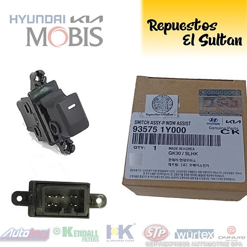 Botonera Boton Individual Alzavidrio Kia Morning 2012-2022 