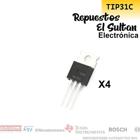 Pack De 4 Transistores Case To-220 Tip31 