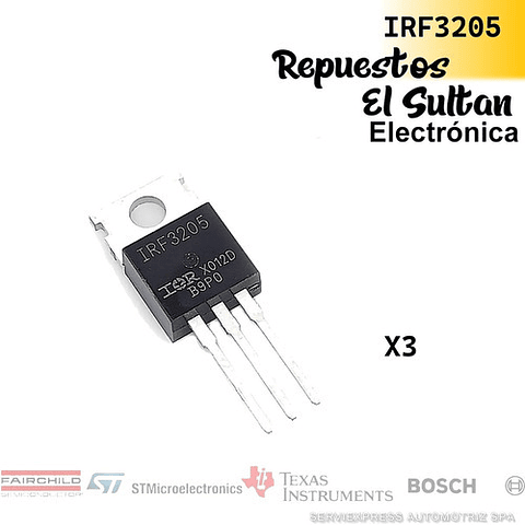 Pack (x3) Transistor Irf3205 Mosfet 