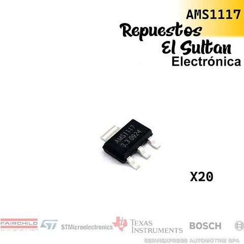 Regulador Smd Pack De (20)   3.3 V 1a Ams1117 - Lm1117