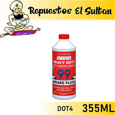 Liquido De Frenos Sintetico Dot 4 Abro 355ml 