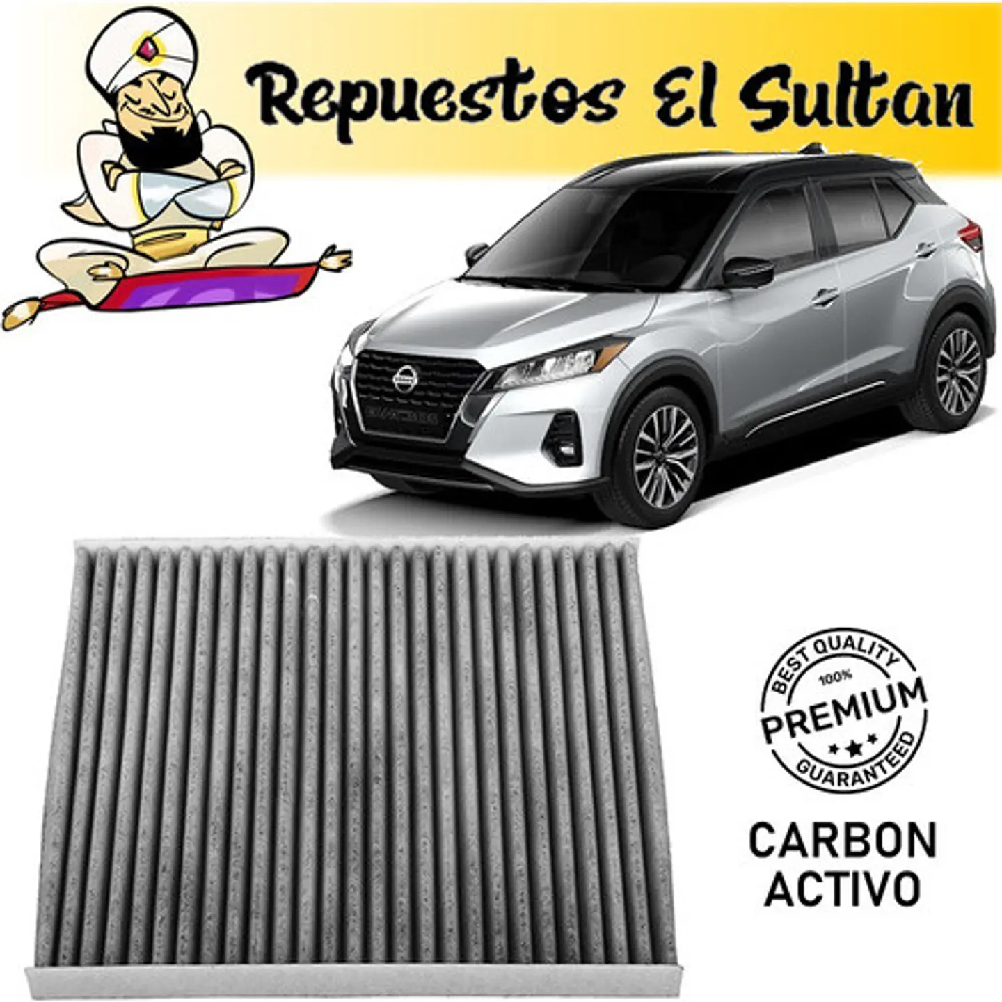 Filtro De Polen Nissan Kicks 1.6 2017-2022 Carbon Activo 1