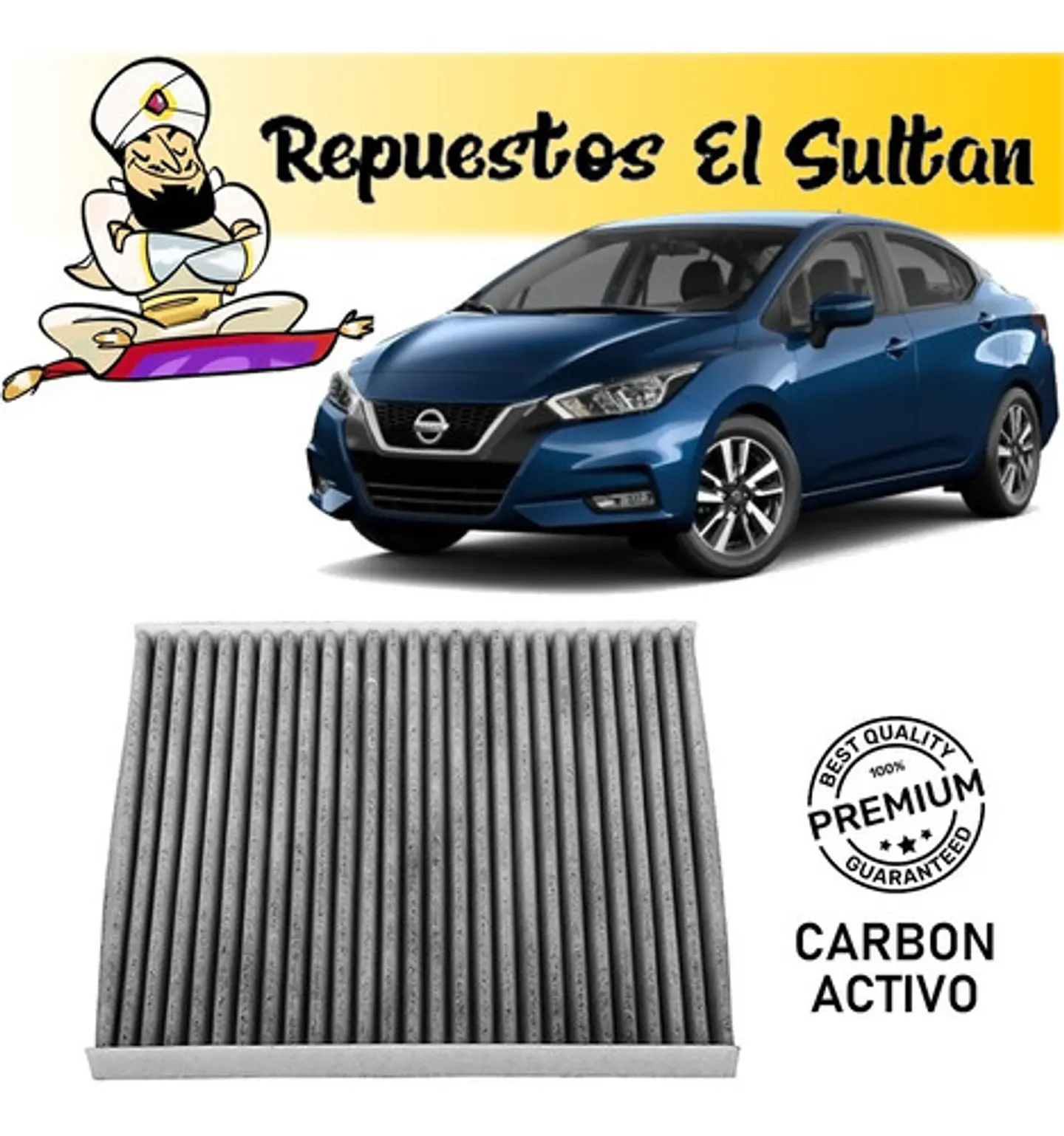 Filtro De Polen Nissan New Versa 1.6 2019-2023 Carbon Activo 1